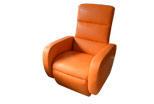vera: chair: orange leather