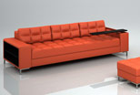 modern sofa with wooden elements, pic. 2