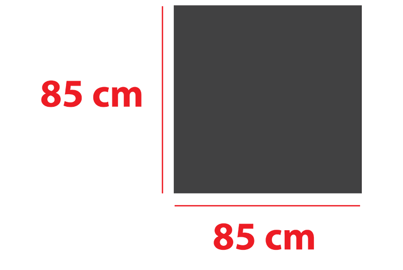 S16 table size: 85 cm x 85 cm