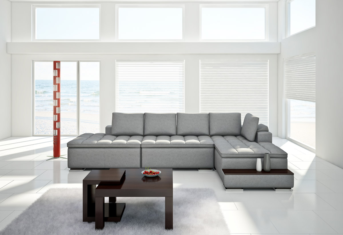 large, original modern corner sofa