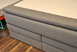 Layered bed with two mattresses