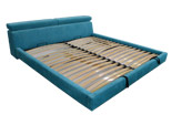 The bed in the blue, washable Exclusive fabric
