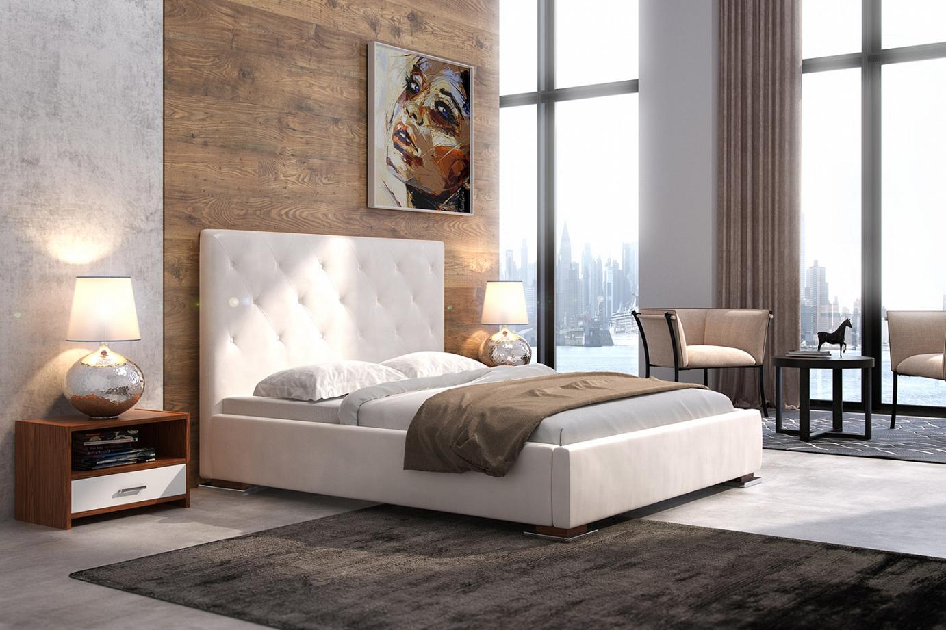 Exclusive Koryntia bed with quilted headboard